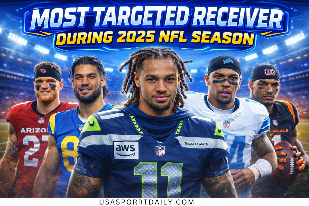 Most targeted receiver during 2025 NFL Season
