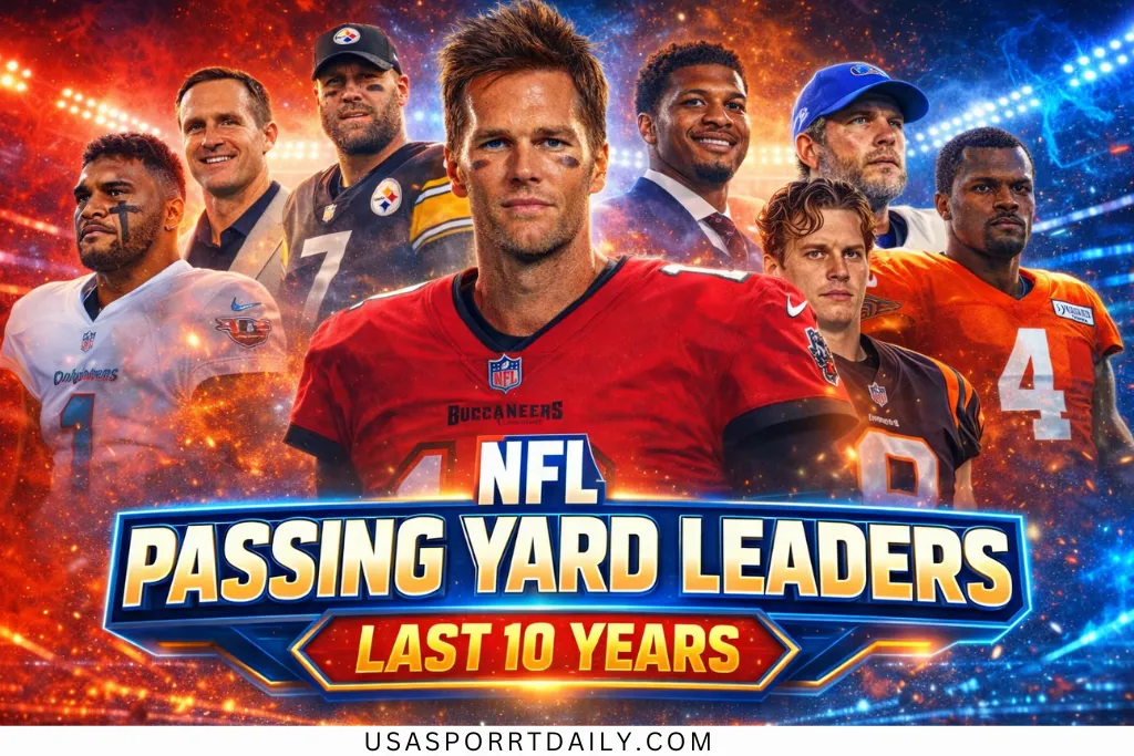 NFL Passing Yard Leaders Last 10 Years