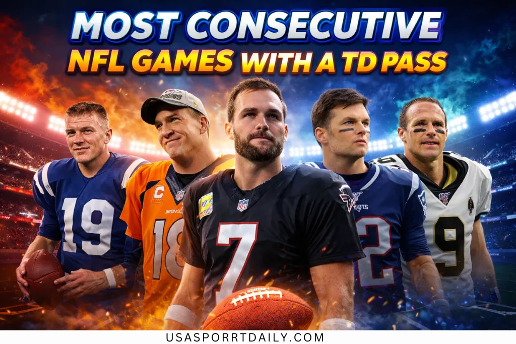 Most Consecutive NFL Games With A TD Pass
